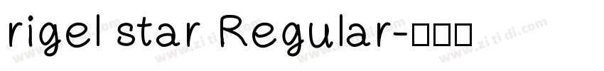 rigel star Regular字体转换